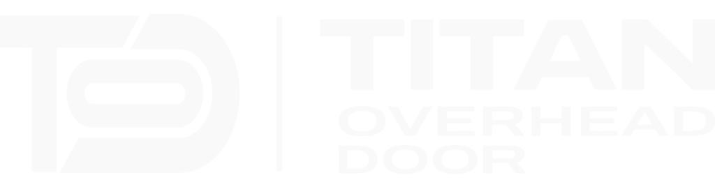 Logo for Titan Overhead Door featuring stylized initials "TD" in a circular design on the left, with the company name in bold capital letters on the right, highlighting expertise in Commercial Dock and Door Solutions.