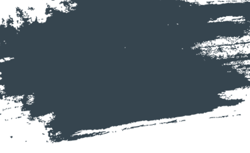 A large, uneven dark gray paintbrush stroke on a light gray background evokes the bold presence of Commercial Dock and Door Solutions.